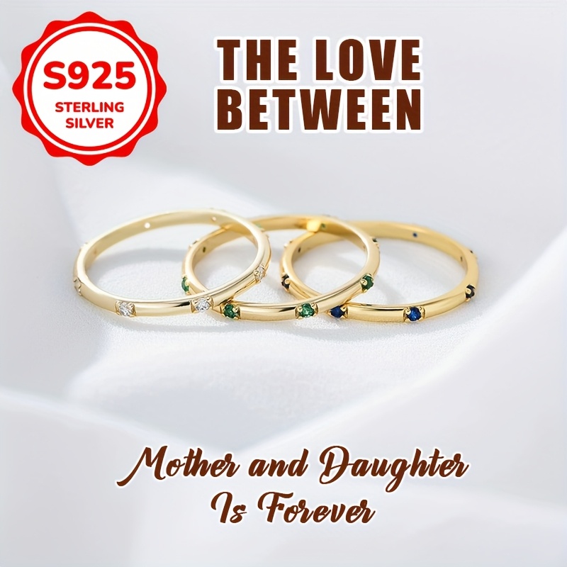 925 Silver Three Round Geometric Ring for Women